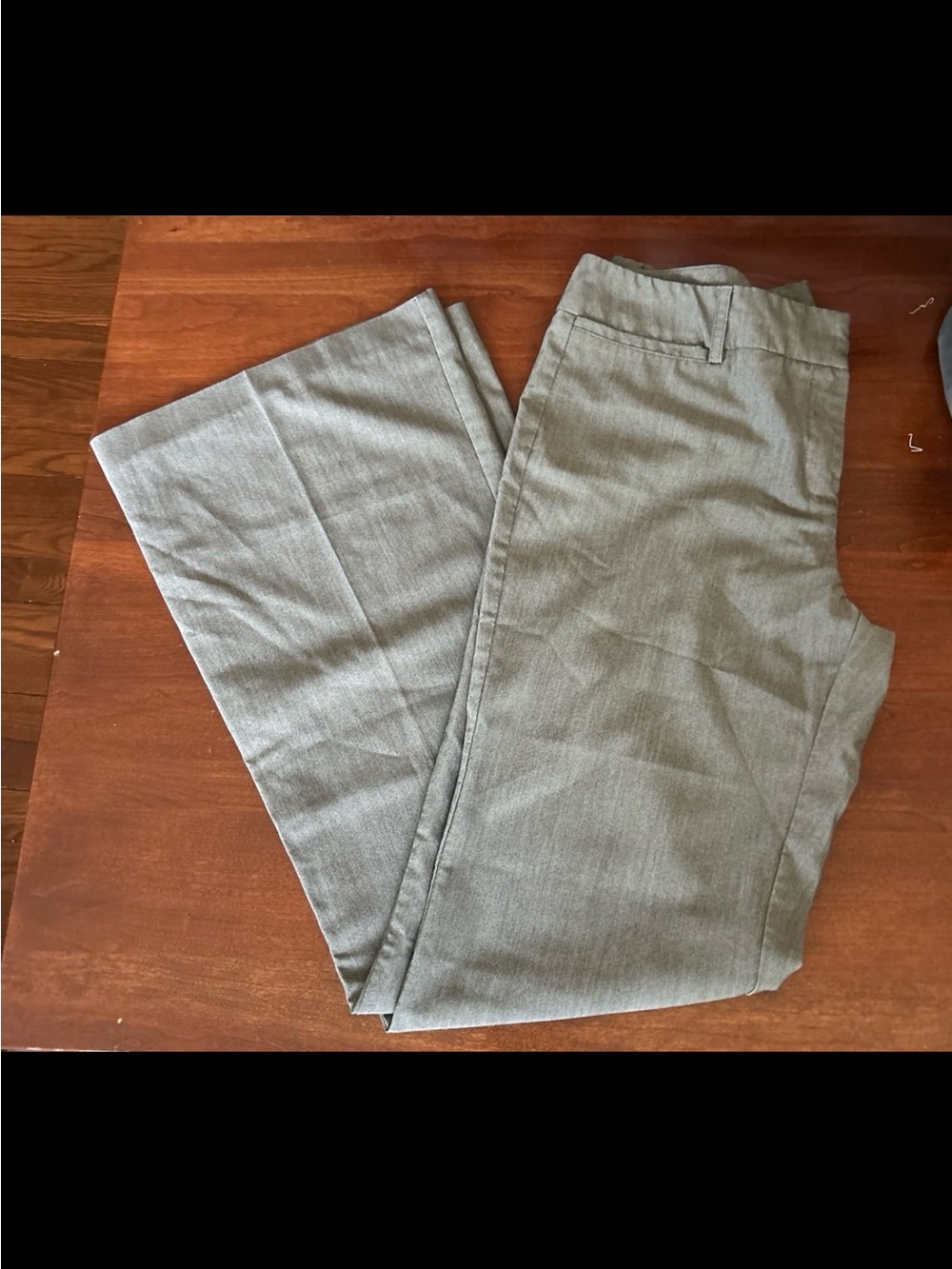 New York & Company Light Gray Women’s Dress Pants - Tailored Straight Leg